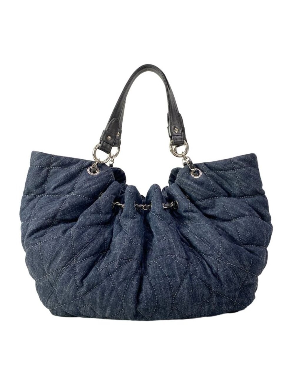 Chanel Tote Bag Navy Jumbo CC Logo